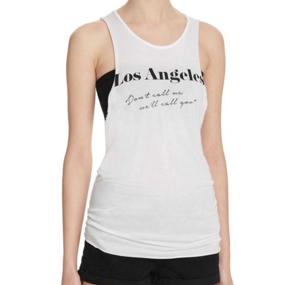 Project Social T Don't Call White Slogan Tank Top